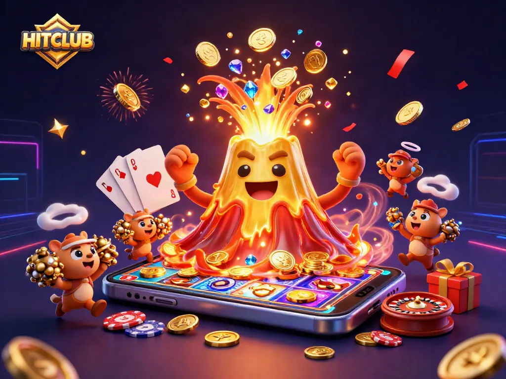 Join the excitement at HITCLUB as the volcano erupts with treasures and gaming action!