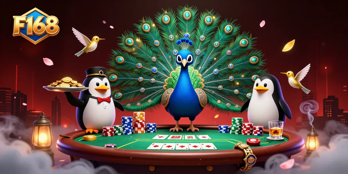 Experience thrilling gameplay at F168 with our stunning 3D casino illustration featuring luxurious characters.