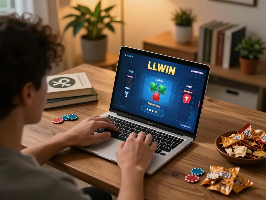 Engaging player utilizing the LLWIN Function for strategic betting in an online poker game setup.