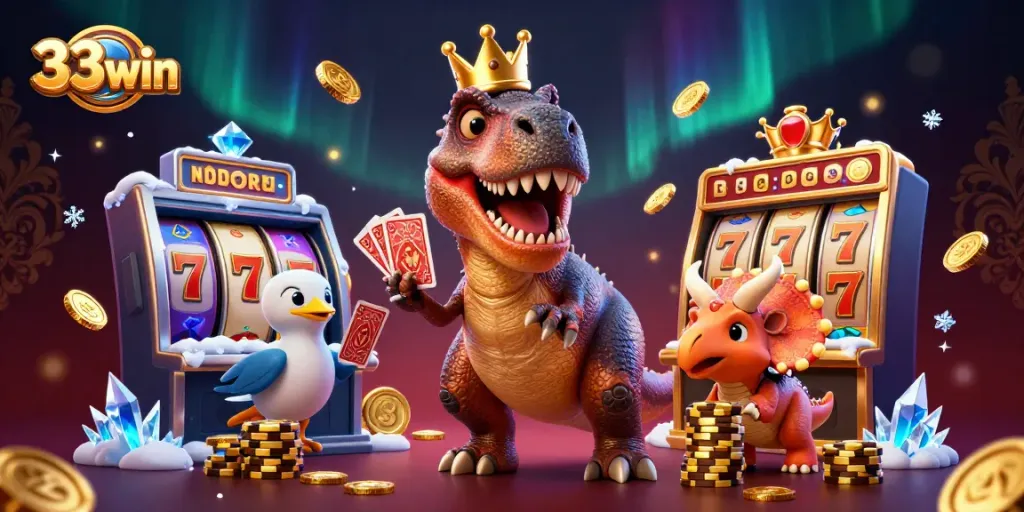 Experience thrilling wins at 33win while playing slots and stacking chips in an exciting casino atmosphere.
