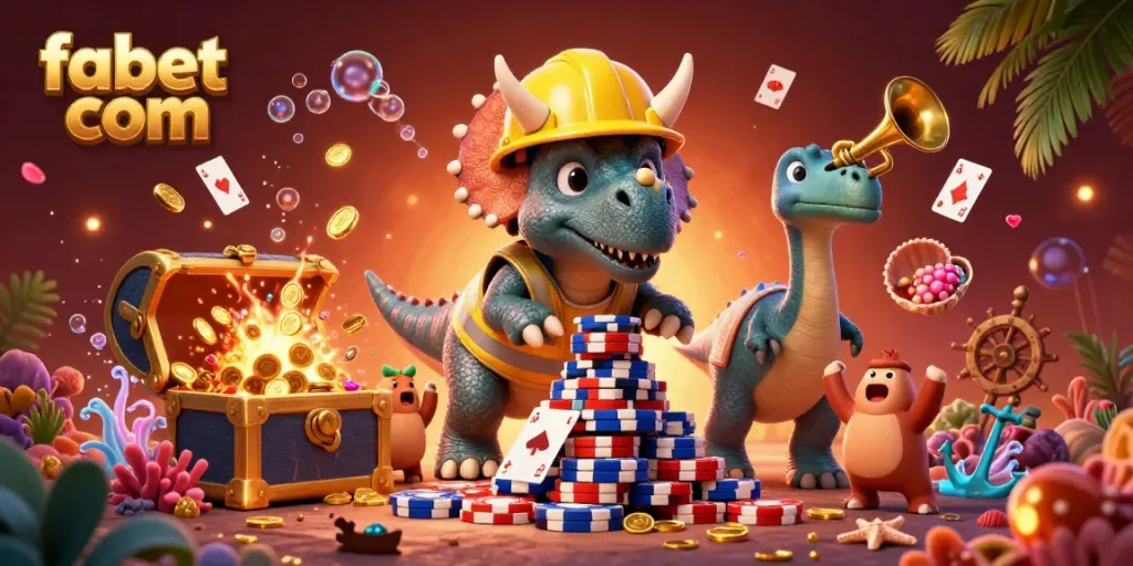 Engage in thrilling gameplay at fabet com surrounded by adorable characters celebrating winning moments.