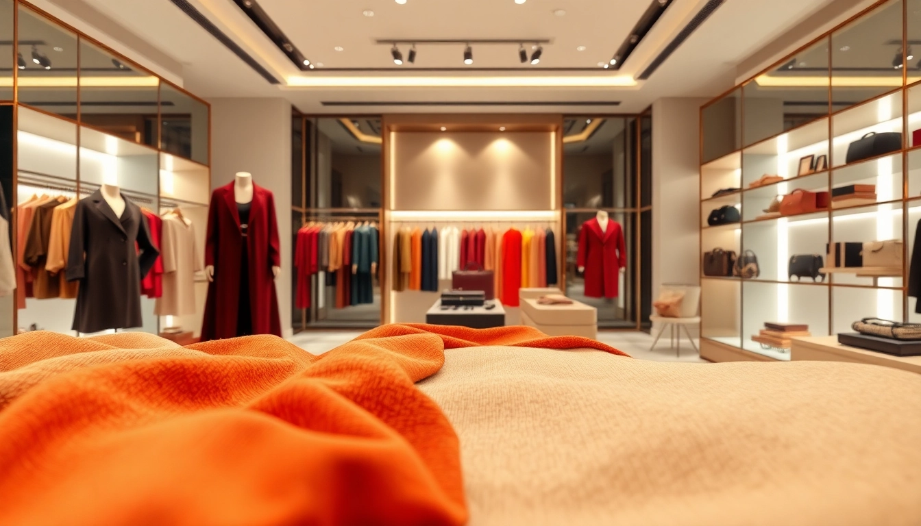 Alvionz showcases luxurious designer fashion in a sophisticated retail space.