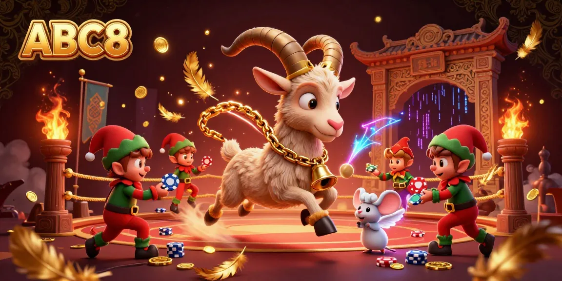 Experience the excitement at the ABC8 casino with dynamic characters and vibrant gaming elements.