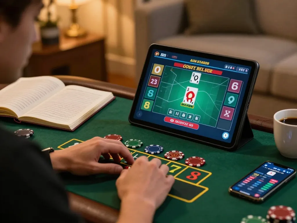 good88 player placing bet in live dealer blackjack game at cozy home setup