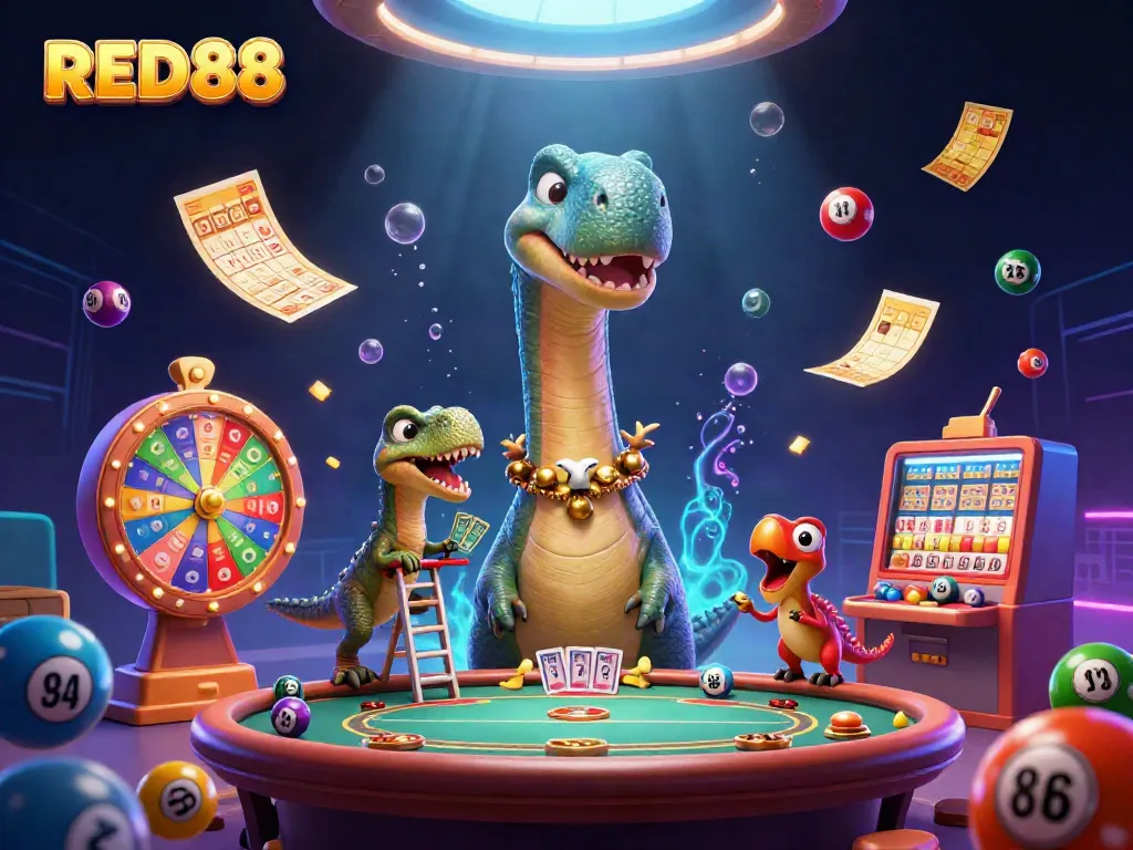 Engage with RED88's thrilling online casino experience featuring vibrant games and captivating characters.