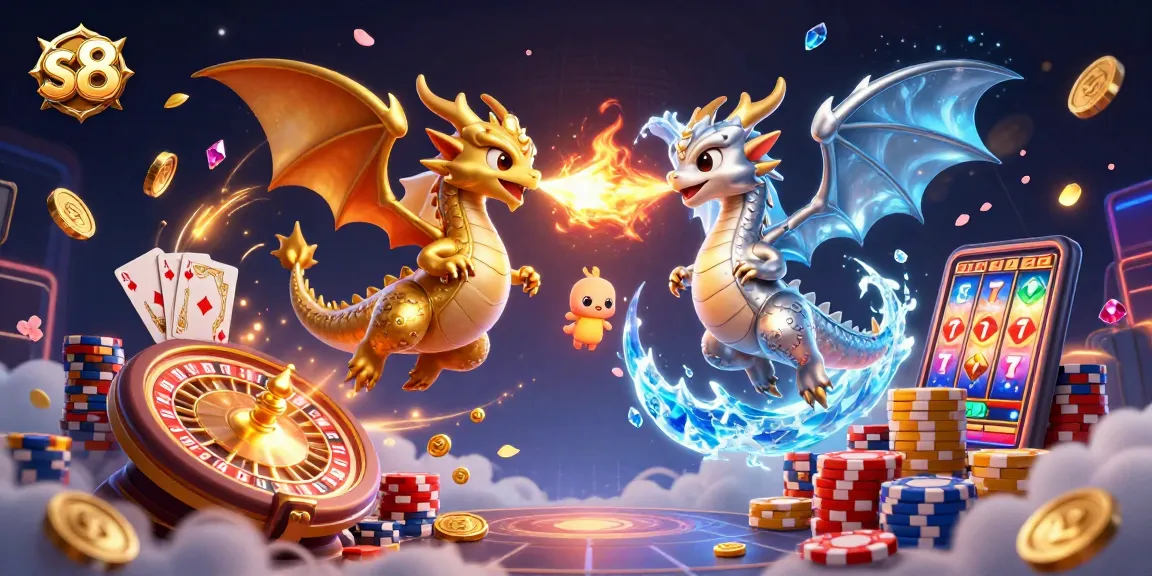 S8 gamers spin the roulette wheel while battling legendary dragons for thrilling wins.