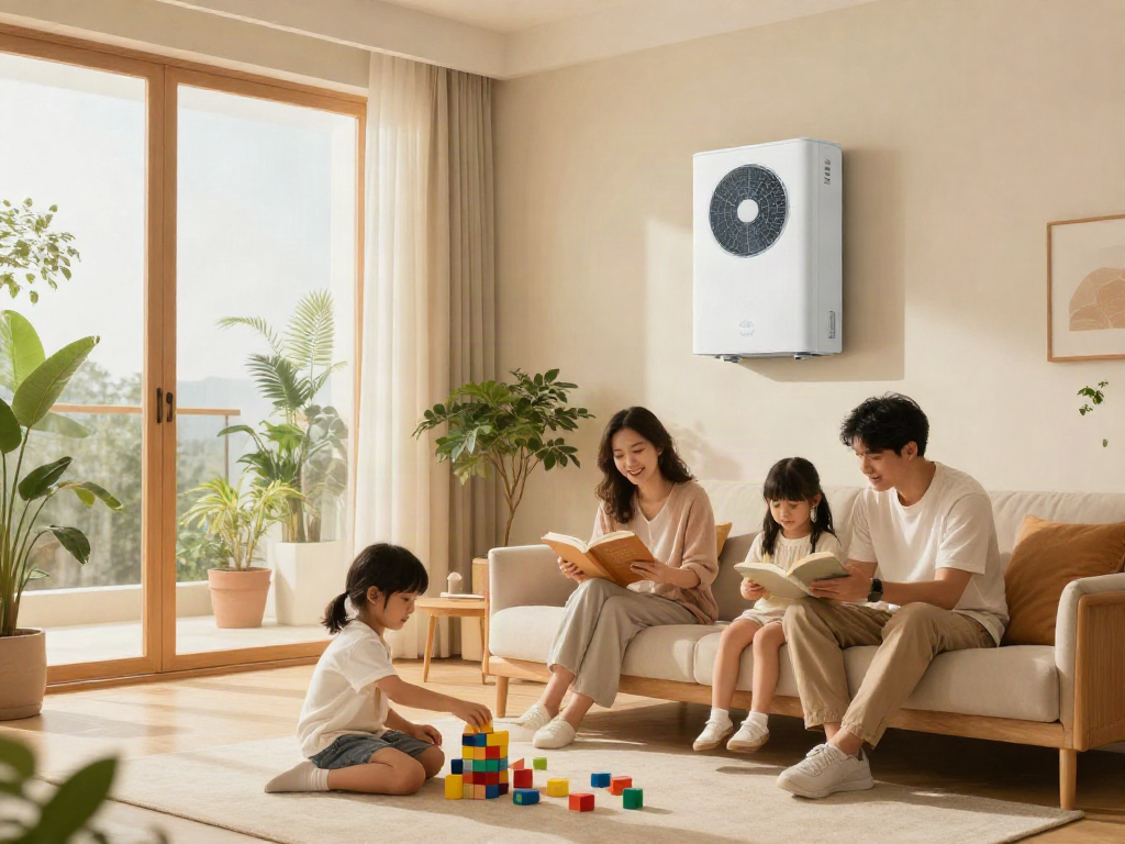 Die Wärmepumpen sorgen für eine gemütliche und warme Atmosphäre im modernen Wohnraum.