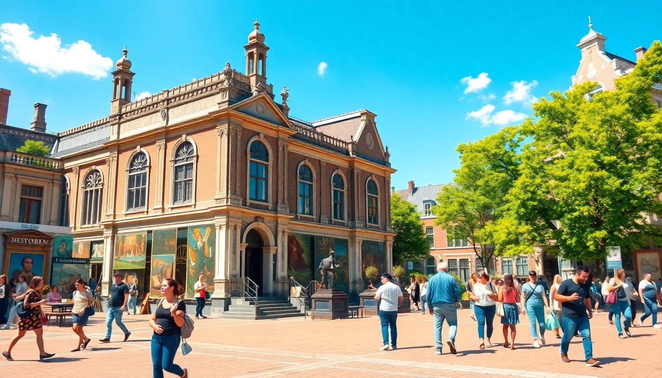 Besucher erkunden die Amsterdam Museen, die historische Architektur und lebendige Kunstwerke zeigen.