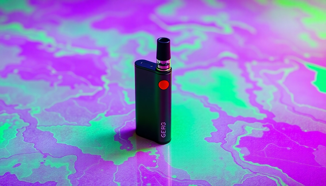 GEEK THC disposable vape device with stylish design and vibrant colors, emphasizing quality.