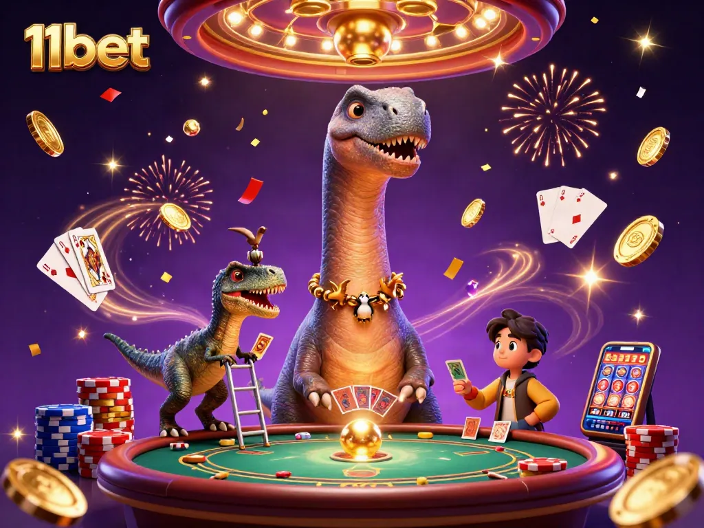 Experience thrilling games at 11bet with action-packed casino scenes and vibrant visuals.