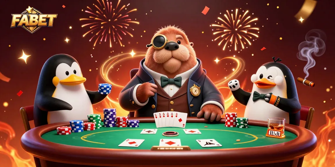 Join the high-stakes action with FABET at an underwater poker game featuring whimsical characters.