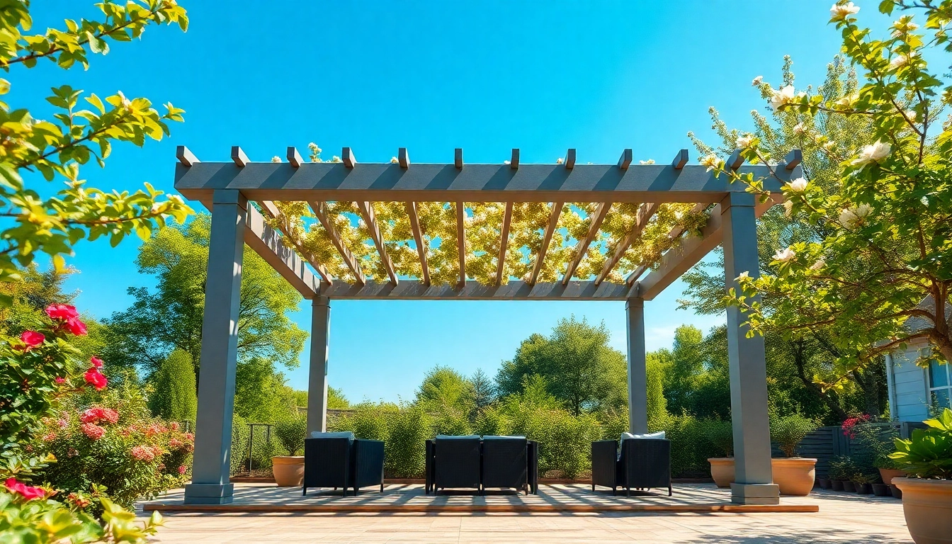 Terrassenueberdachung Ungarn auf stilvoller Terrasse bietet Schatten und Eleganz im Freien.
