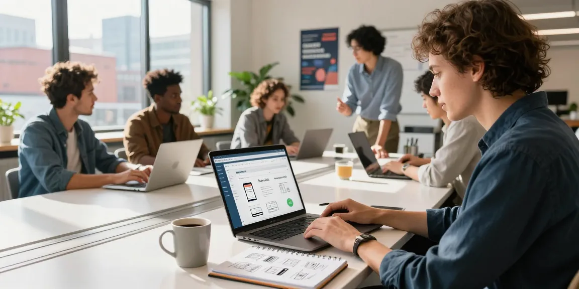 Das Team von SP Webconsulting arbeitet in einem modernen Coworking-Space an E-Commerce-Strategien.