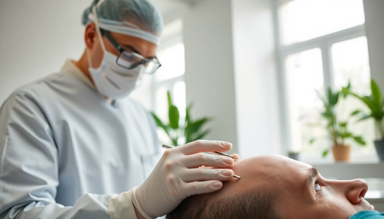 Erfahrungen zur Haartransplantation Türkei in einem modernen Klinikraum zeigen das kompetente Team bei der Arbeit.