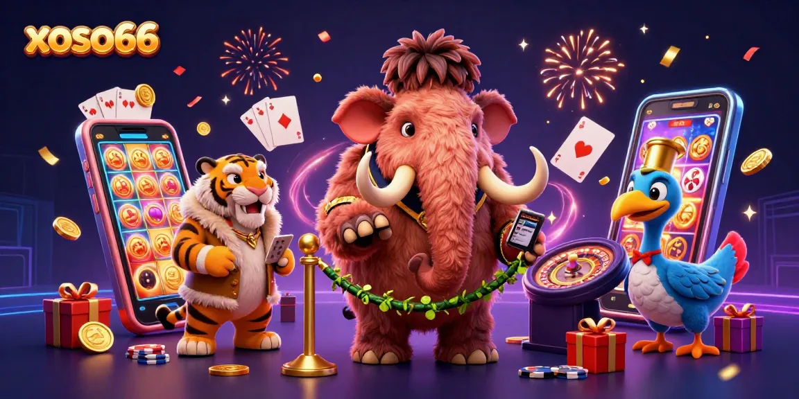 Join the excitement with xoso66 as the colorful bouncer welcomes VIP guests with thrilling casino elements.