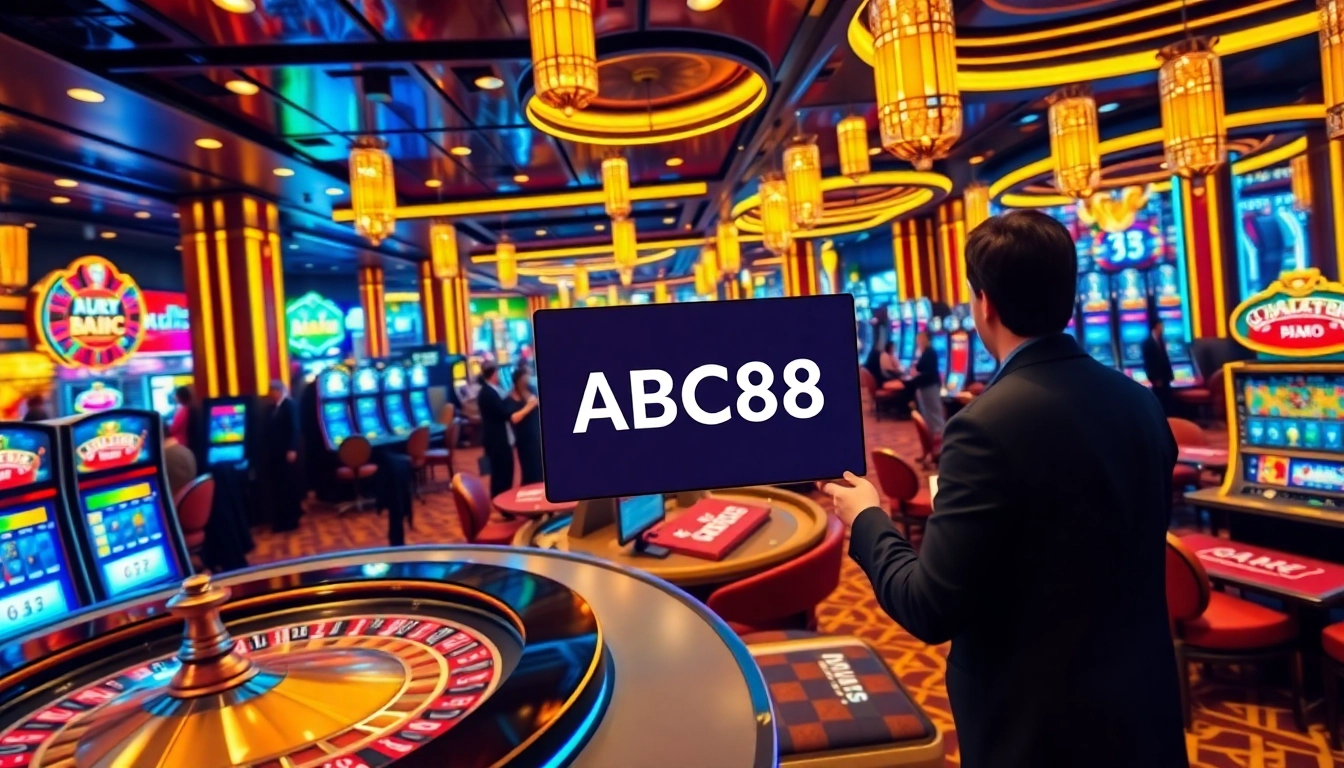 Experience seamless gaming with Đăng Nhập ABC8 in a luxurious casino setting filled with excitement.