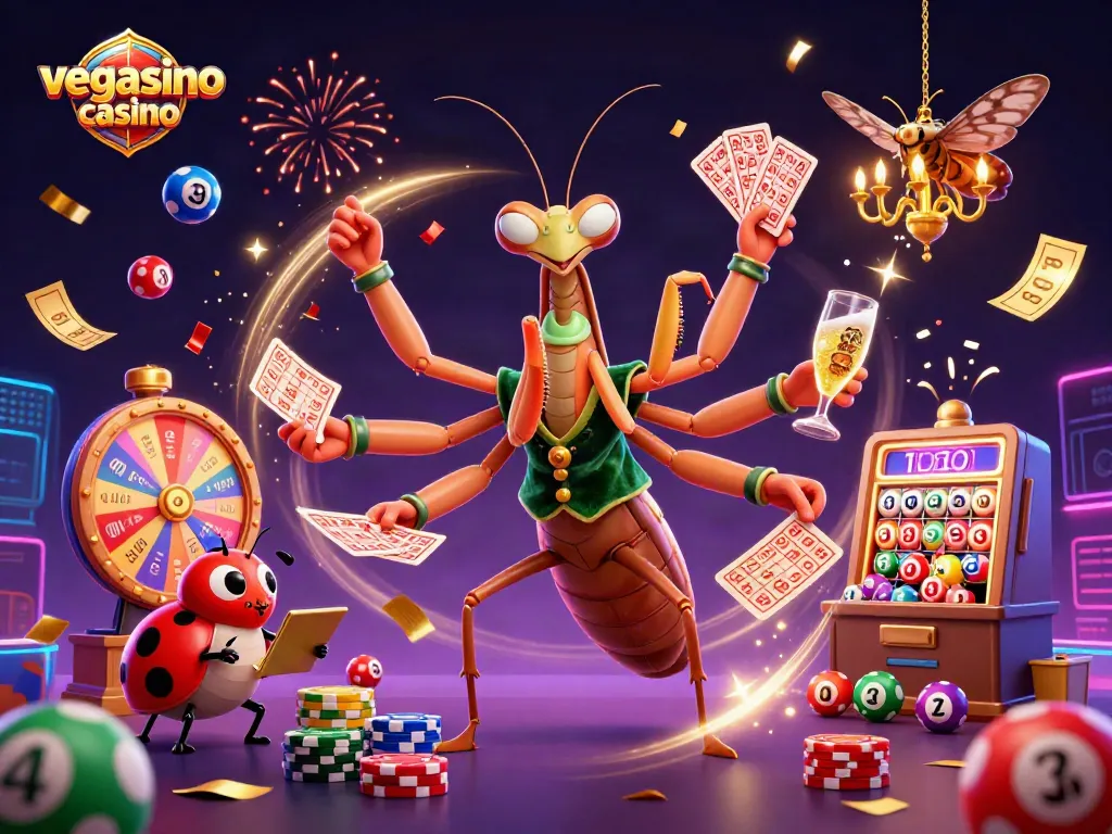Experience excitement at vegasino casino with vibrant characters and dynamic gaming elements.