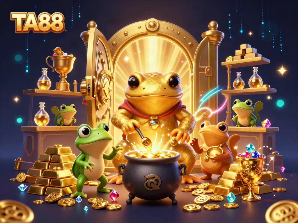 Win big with TA88 at this magical casino scene featuring alchemists and treasures.