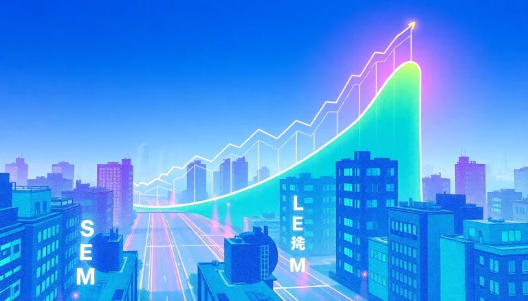 Visualisieren Sie den Web-Rang mit künstlerischen Diagrammen und urbaner Landschaft.