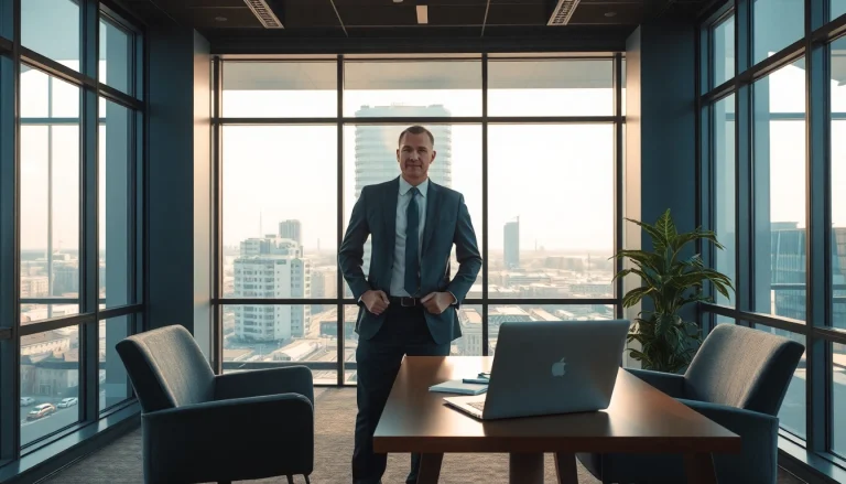 Headhunter Leverkusen führt strategische Gespräche in modernem Büro.