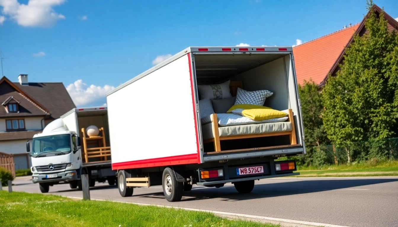 Umzugsunternehmen Wendelstein, professionelle Umzugshelfer packen Möbel sicher für den Transport.