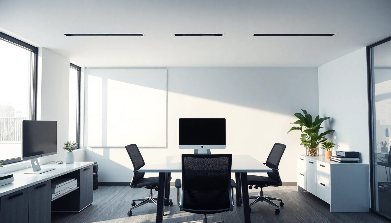 Deepground bietet eine Übersicht über das moderne Office-Design mit Technologie-Integration.