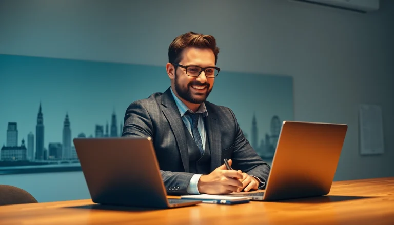 Professioneller Headhunter Köln berät Klienten in modernem Büroumfeld.