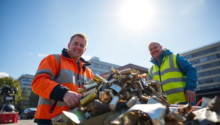 Schrottabholung Düsseldorf - Fachleute sammeln Schrott professionell ein.