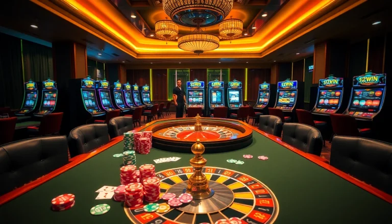 Engaging casino scene showcasing high-stakes action and the excitement of 52WIN gaming.