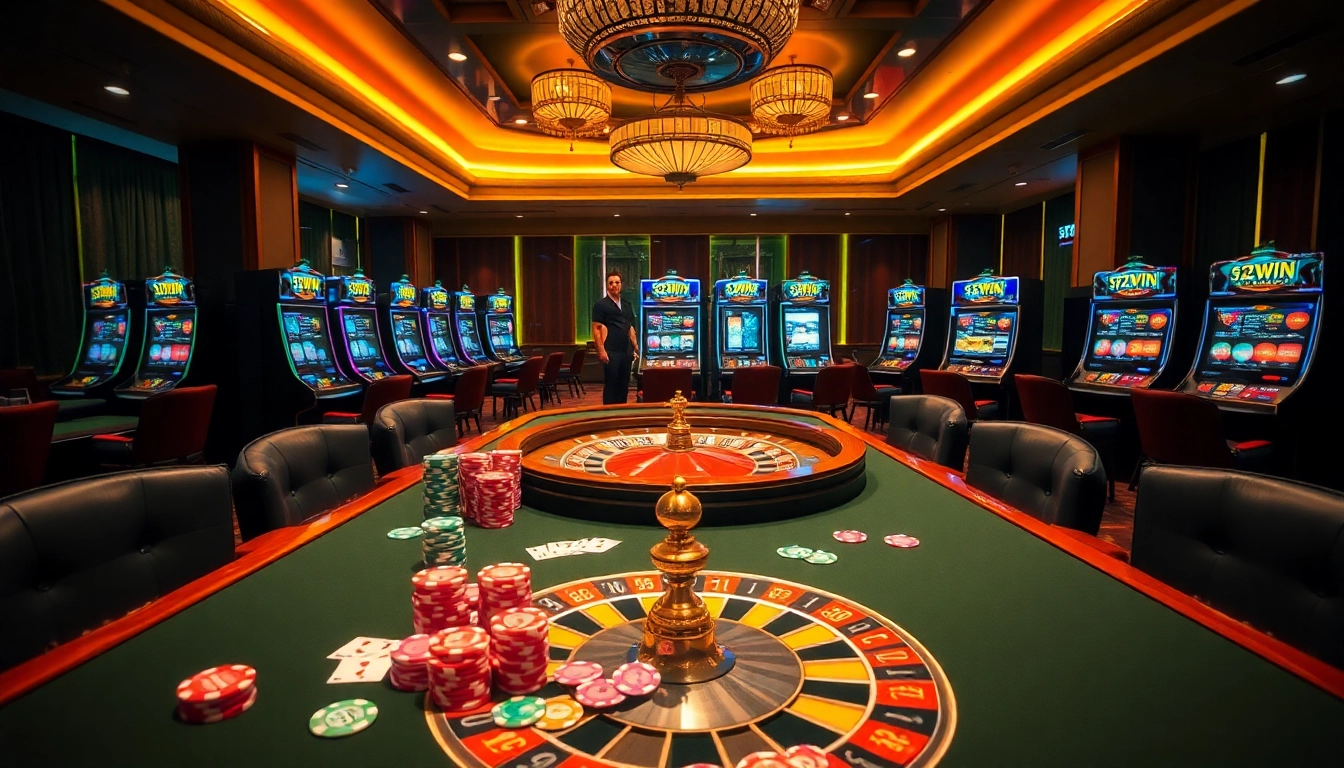 Engaging casino scene showcasing high-stakes action and the excitement of 52WIN gaming.