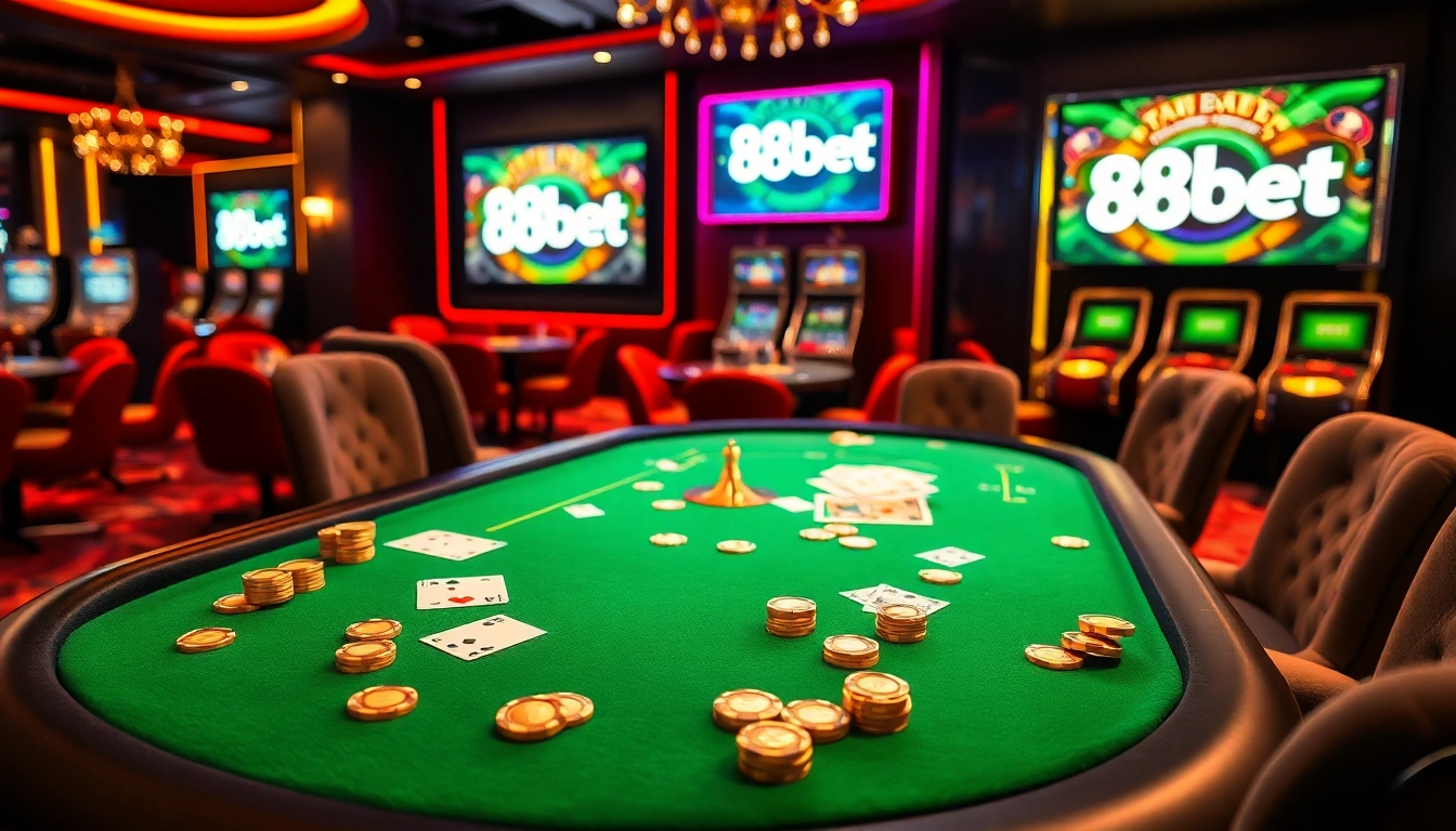 Experience the thrill of winning at 88bet's luxurious casino gaming table with high-end visuals.