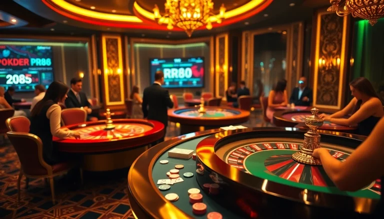 Engaged players enjoying a high-energy poker game at RR88 casino table.