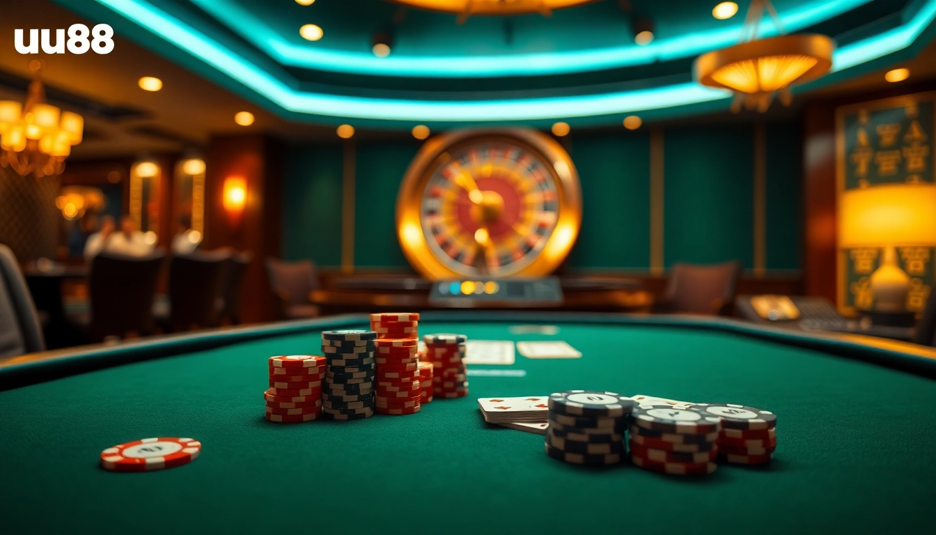 Experience thrilling gameplay at uu88 with luxurious casino elements and high-stakes action.