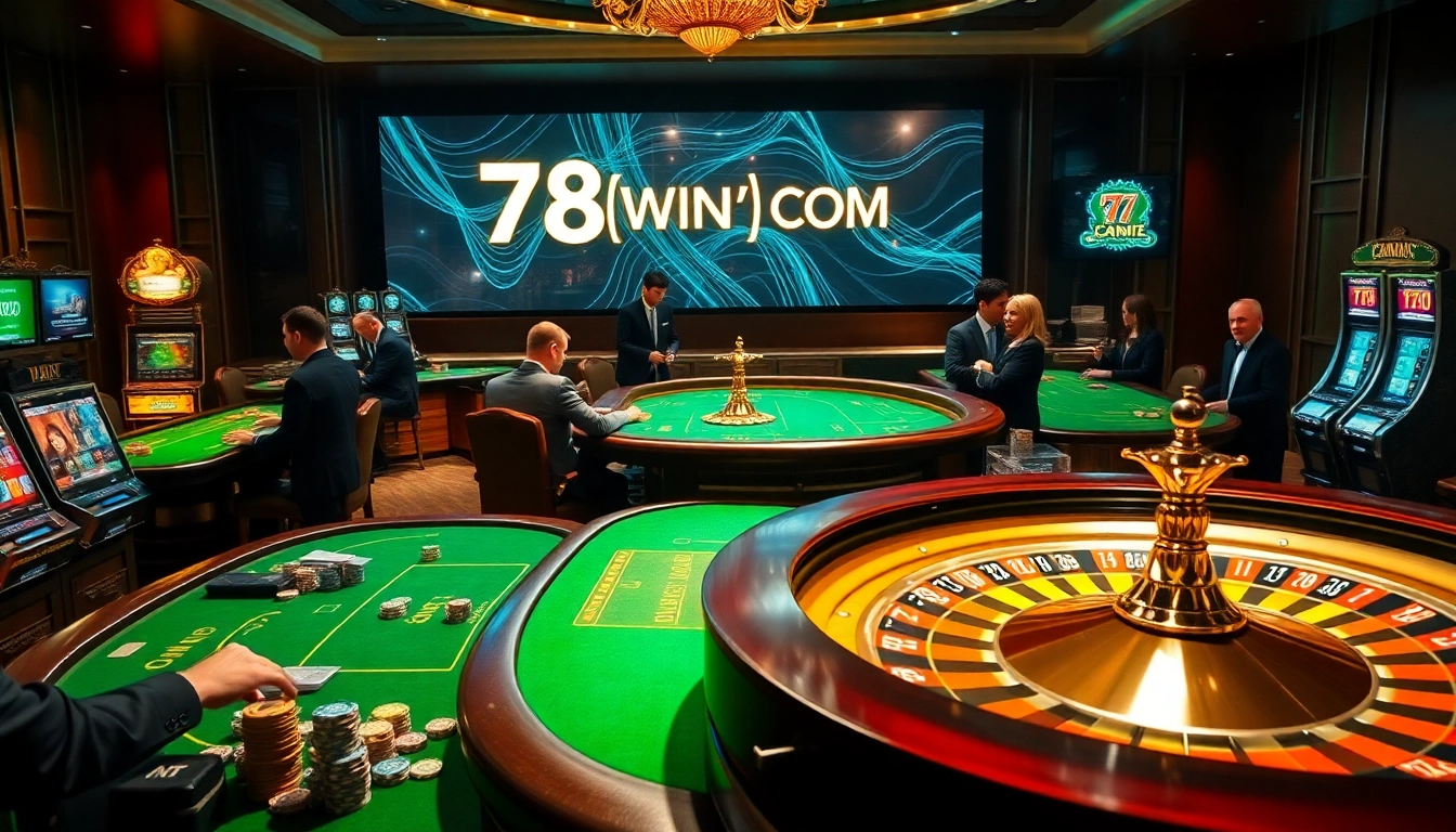 Experience the thrill of gaming at 78WIN COM with vibrant casino visuals and engaging gameplay.