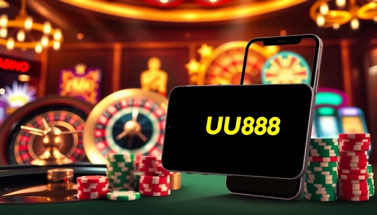 Experience the thrill of online gambling with uu88 tải app featuring vibrant casino elements.