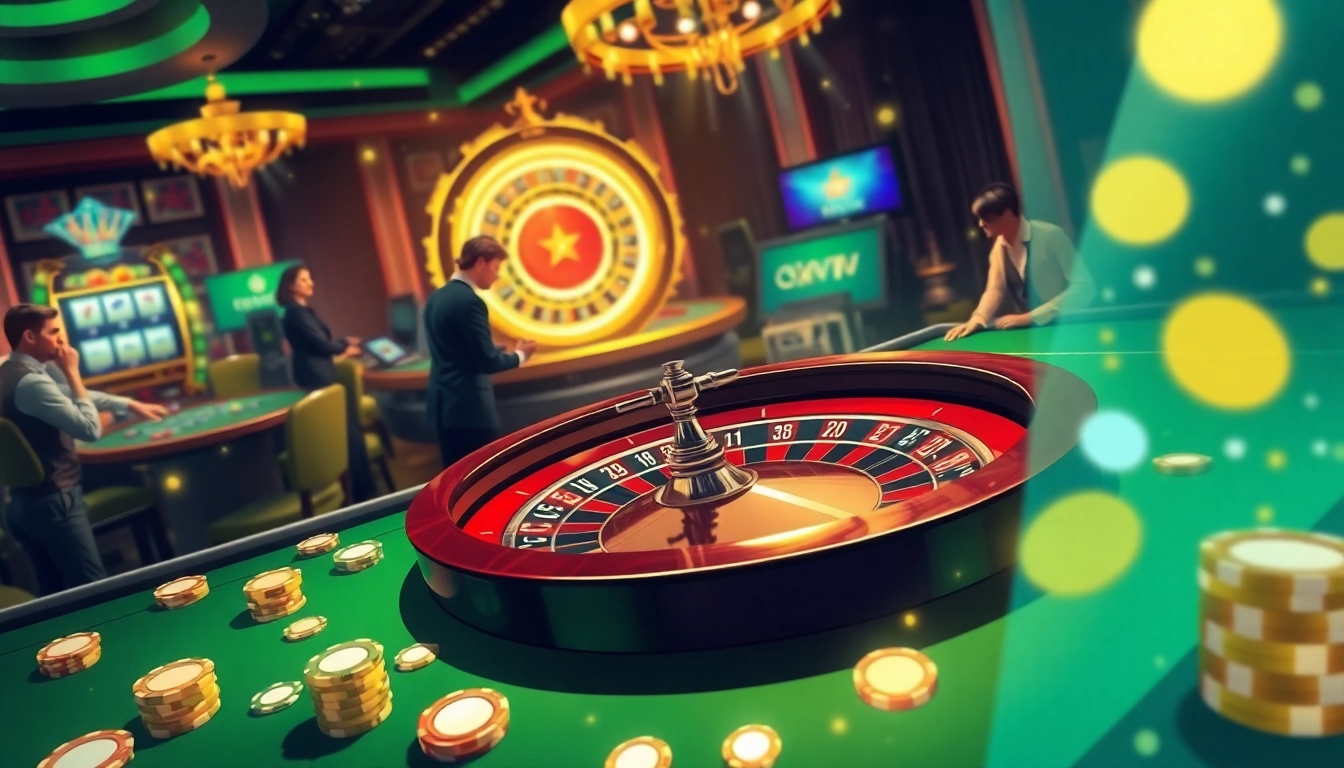 Experience thrilling gameplay at https://okviptv.com/ with exciting casino action at the roulette table.
