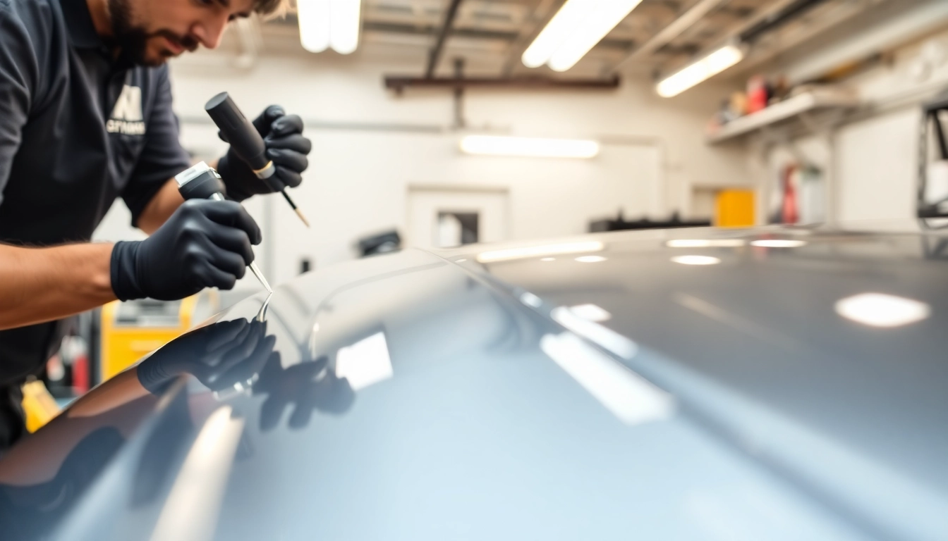 Lackveredelung Bottrop: Techniker bei der Keramikversiegelung für Fahrzeuge.