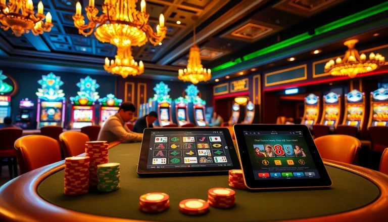 Experience the thrill of online gambling at Luck8 ph with an engaging poker game setting.