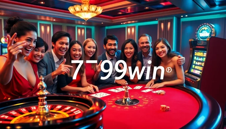 Excited players enjoying strategic table games at 789win casino.