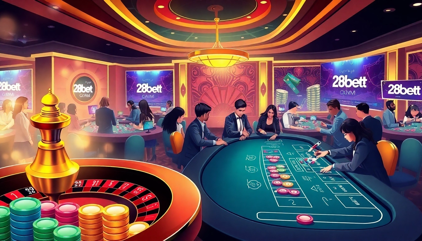 Experience high-stakes excitement at 28bet com casino with vibrant tables and thrilling games.