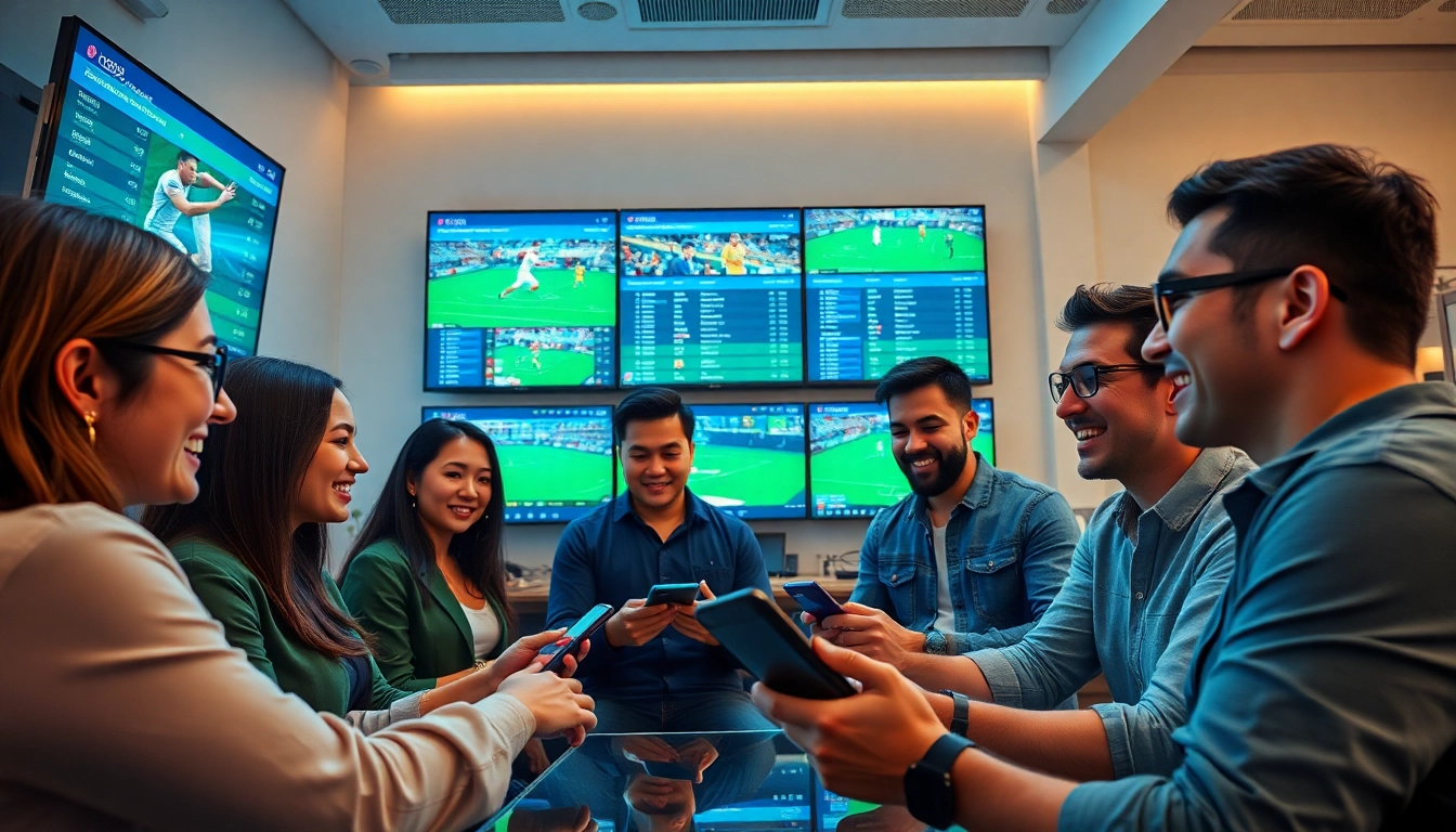 Exciting online betting atmosphere at nhà cái du88 with players engaging in sports betting.