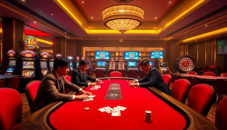 Experience thrilling poker action at https://kjc.money/ with vibrant colors and luxury elements.