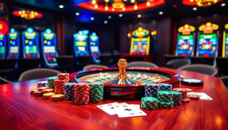 Experience the excitement of gambling at yo88 with vibrant casino tables and dynamic gaming elements.