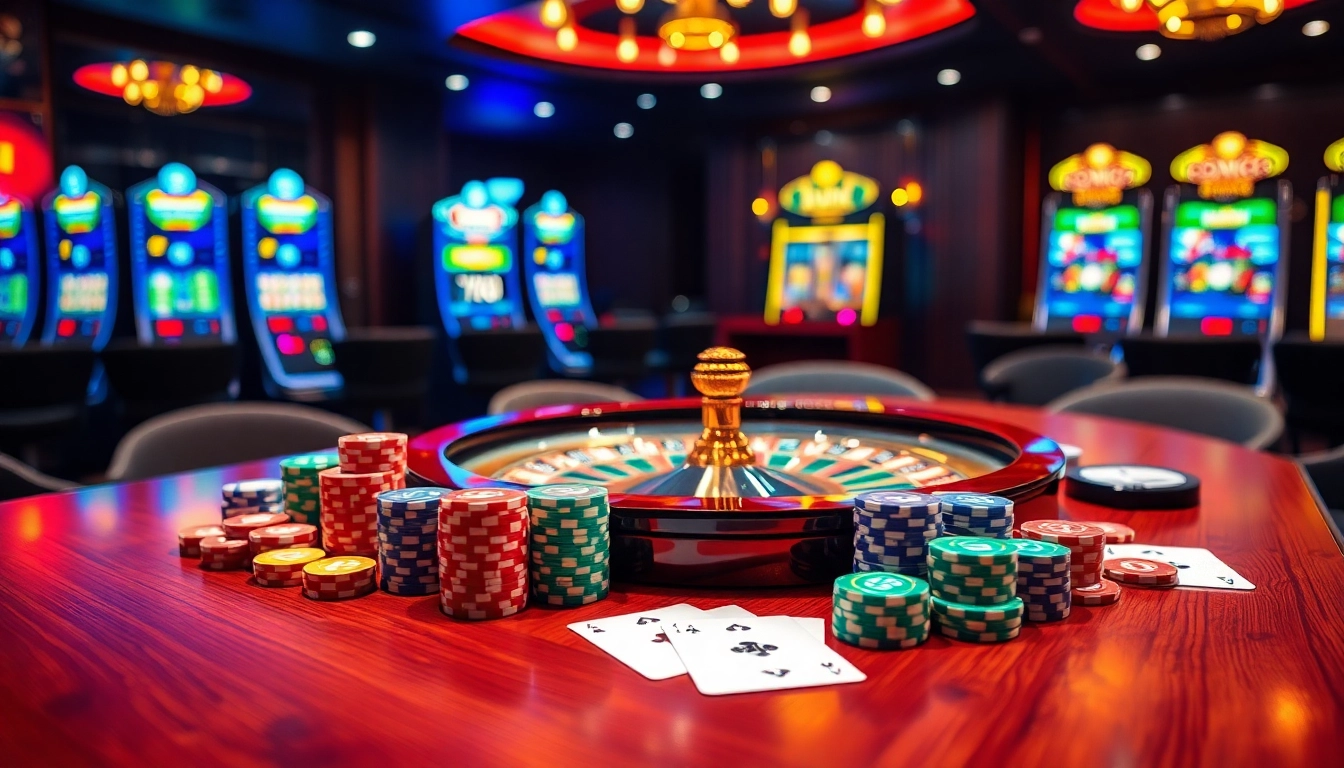 Experience the excitement of gambling at yo88 with vibrant casino tables and dynamic gaming elements.
