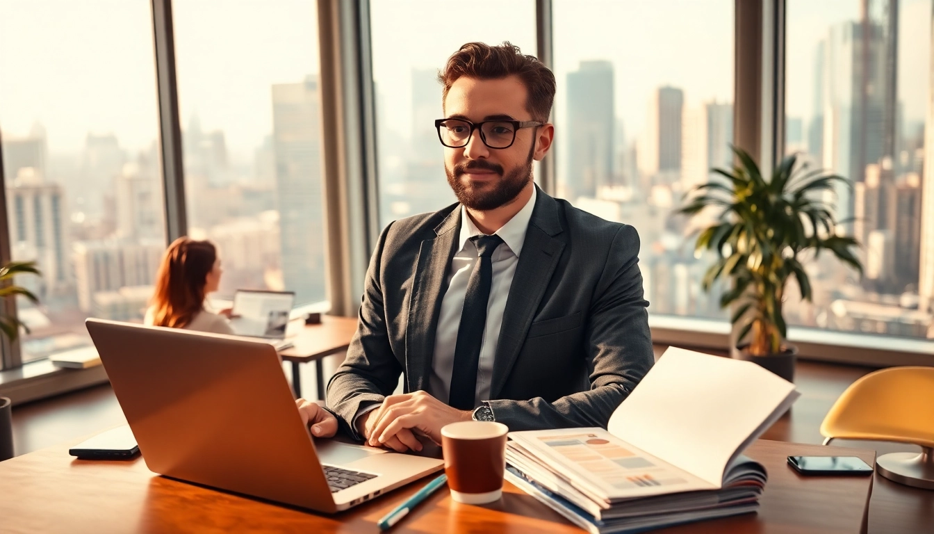 Headhunter Schweiz beim Durchsehen von Bewerberprofilen in einem modernen Büro.