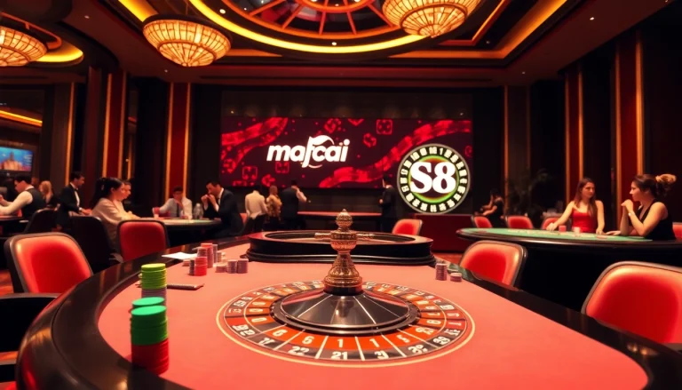 Experience the thrill of 'nhà cái S8' with engaging casino games and vibrant gaming ambiance.