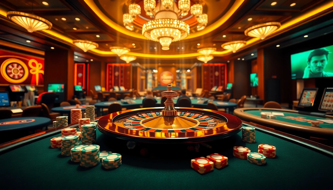 Experience the thrill of gambling with captivating visuals from https://kuwincom.net/ portraying casino excitement.
