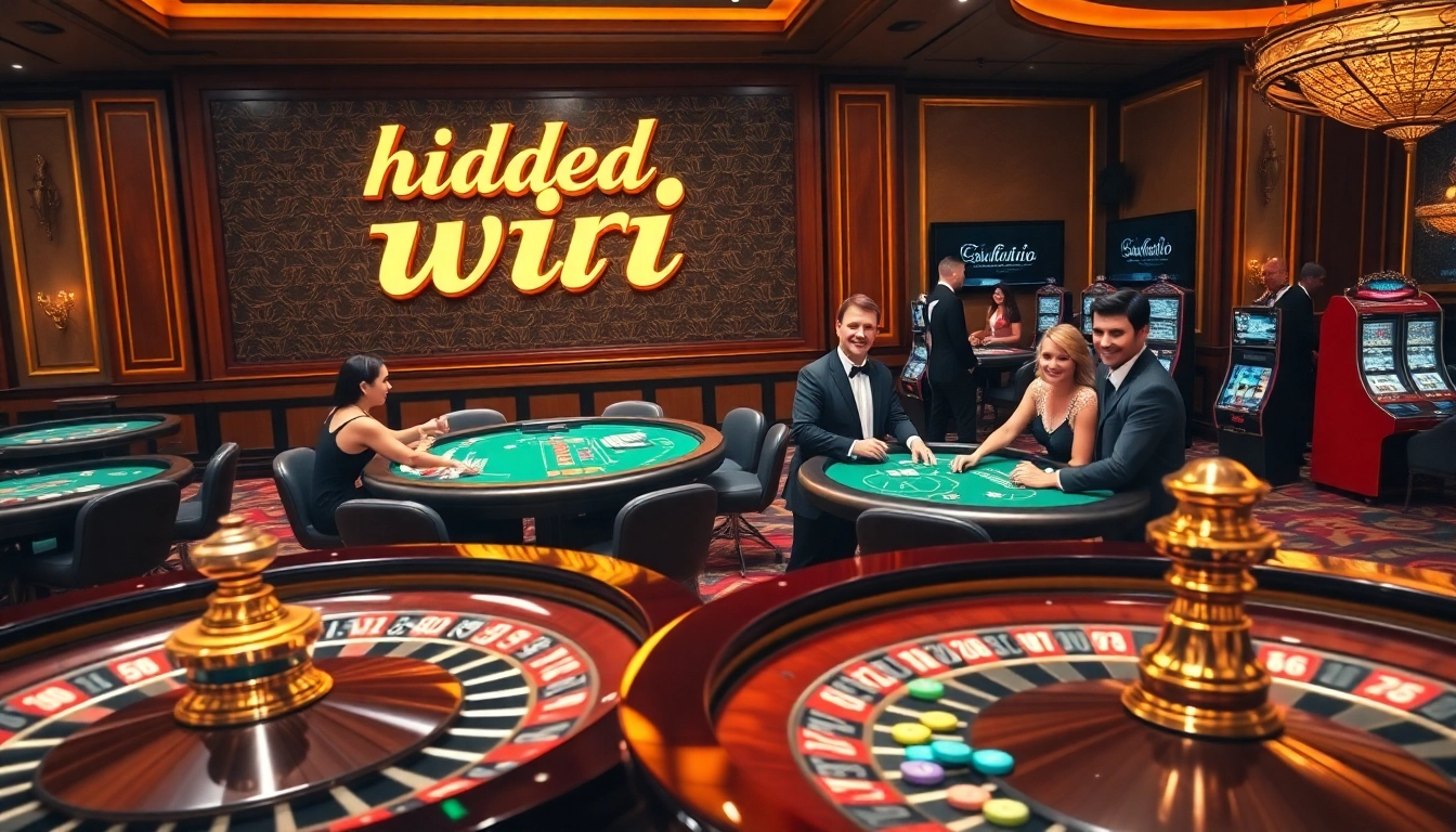 Engaging roulette action at a luxurious casino displaying hidden wiki information.