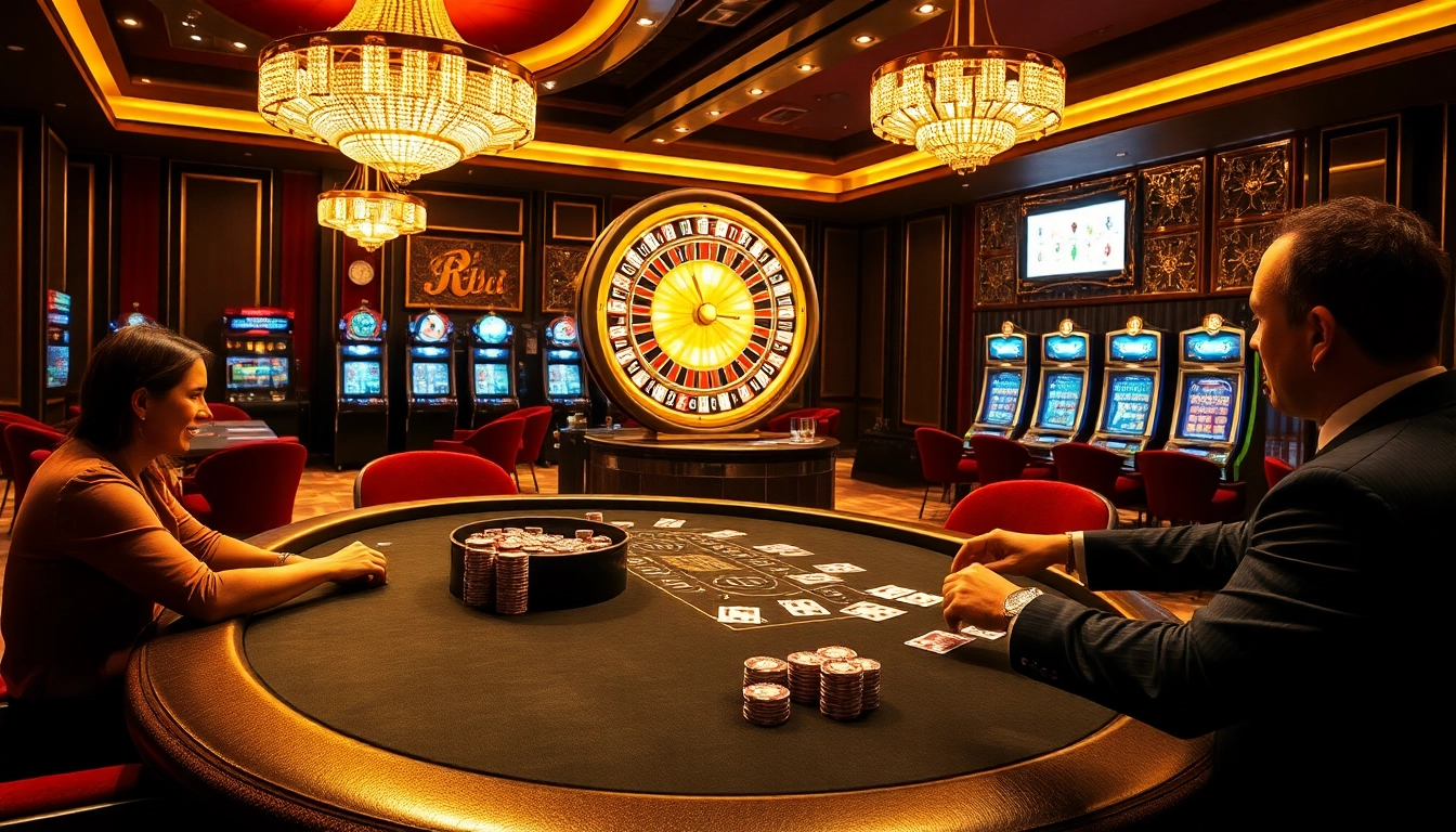 High-stakes poker game at RR88 casino with colorful chips and cards.