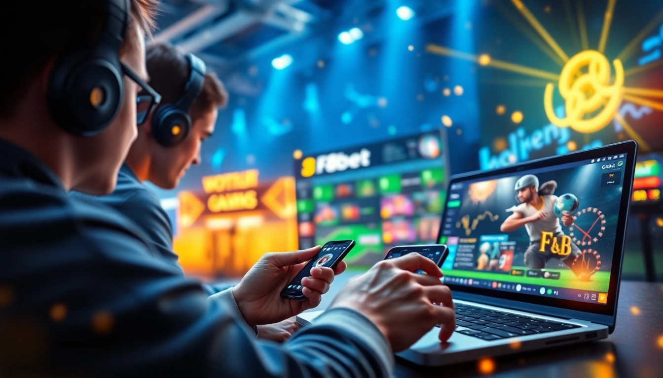 Vibrant F8bet online gaming platform showcasing sports betting, casino games, and eSports.